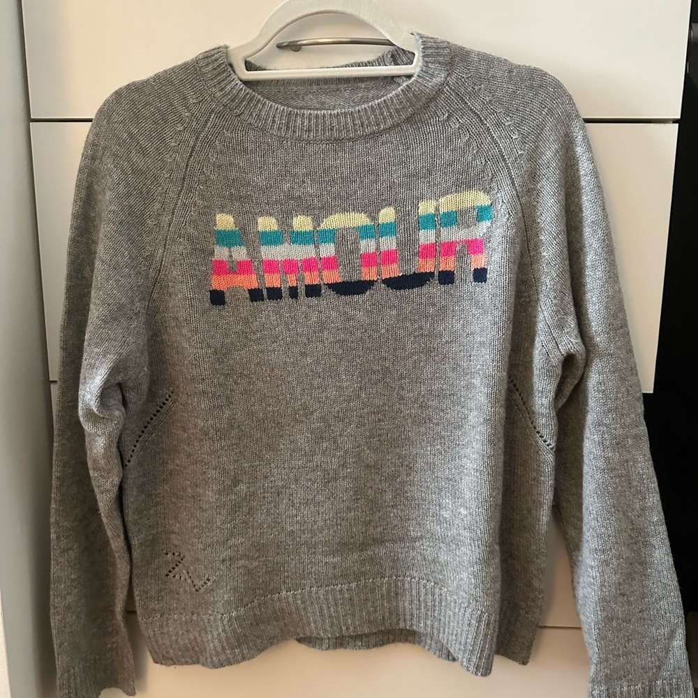 Grey Zadig and Voltaire cashmere sweater. Size small